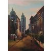 Košice, Mlynská ulica v podvečer - akad. mal. Varuzhan Aghamyan, originálny, ručne maľovaný obraz L (do veľkosti 95x95cm) Viac farieb
