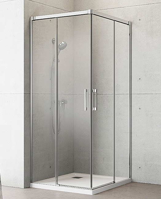 RADAWAY IDEA KDD 90cm pravé dvere do kombinácie / sprchový kút rohový, profil chróm, sklo číre, 387060-01-01R