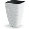 Prosperplast Plastový květináč Venas Square bílý, variant 28,9 cm