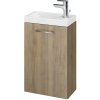 Cersanit Lara Como, závesná skrinka + keramické umývadlo 40cm, orech, S801-188