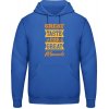 AWDis Hoodie Mikina Dizajn Great Taste for Great Moments Blu reale