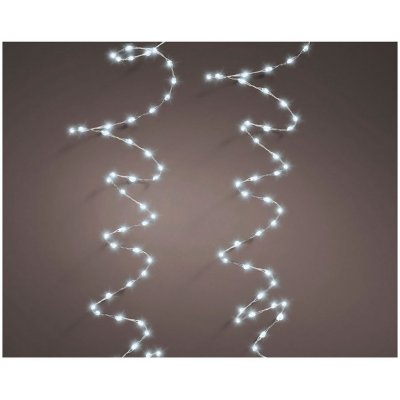 BigBuy Christmas Micro led girlanda extra husté studené svetlo blikajúce 900cm 567l strieborný kábel