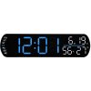 Digitálny budík JVD SB5512.3 s modrým LED displejom, teplomerom a vlhkomerom, 26 cm