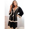 Kesi Włoski Dámske boho šaty s čipkou čierny čierna One size Kesi Włoski 5907302896827