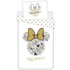 Jerry Fabrics · Bavlnené posteľné obliečky Minnie Mouse so zlatou potlačou - 100% bavlna - 70 x 90 cm + 140 x 200 cm