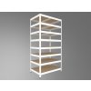 Kovový regál Biedrax 50 x 60 x 240 cm, biely - 8 políc MDF
