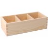 ČistéDrevo Drevený box s organizérom 30 x 14 x 9,5 cm