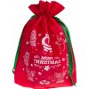 Vianočné vrece na darčeky, červená darčeková taška 35 cm x 25 cm