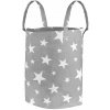 Nukido 740220 Košík na hračky – sivý s hviezdičkami
