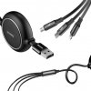 Baseus CAMLT-JH01 USB - USB typ C / microUSB / Lightning, 1,2m, černý