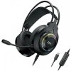 Genius GX GAMING HS-GX580U, Headset, herní, náhlavní, drátový, mikrofon, ovládání hlasitosti, RGB LED, USB, černý 31710028400