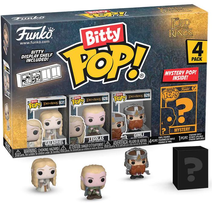 Funko Bitty Pop! The Lord of the Rings Galadriel Legolas Gimli