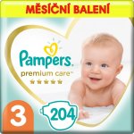 Pampers Premium Care 3 204 ks