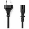 NEDIS napájecí kabel 230V pro adaptéry/ přípojný/ Euro zástrčka/ konektor IEC-320-C7/ dvoulinka/ černý/ bulk/ 3m (CEGL11040BK30)