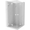 Mexen Lunar-F Duo, skladací sprchový kút 90 x 90 cm, 8mm číre sklo, biely profil, 836-090L-090P-20-00