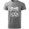 Indian Motorycle Club - Klasické pánske tričko vyššej gramáže - M ( Tmavosivý melír )