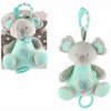 Teddies Medveď koala hrkálka plyš 19cm záves zelený