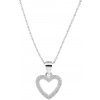 Beneto Strieborný náhrdelník so srdiečkom AGS1130 / 47 (retiazka, prívesok)