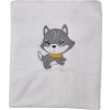 Detská deka jednovrstvová biela - Doggy (100% polyester)