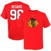 Outerstuff Dětské tričko Connor Bedard Chicago Blackhawks NHL Flat Name & Number Ctn Tee Veľkosť: Detské L (11 - 12 rokov)