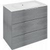 Sapho CIRASA umývadlová skrinka 79,8x75x46cm, 3x zásuvka, dub strieborný CR831-1111