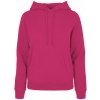 Dámska mikina s kapucňou Built your Brand Basic - Ibištek ružový 5XL