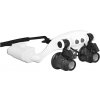 Okuliare na lupu 2x LED, x10 x15 x20 x25, biele.
