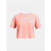 Dievčenské tričko Under Armour UA CROP SPORTSTYLE LOGO SS Oranžová YLG