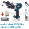Makita DHP458Z + DRŽIAK BITOV, 2x obojstranné bity, hák pre zavesenie - Aku skrutkovač príklepový DHP458Z (18V, bez akumulátorov, nabíjačky a prepravného kufra)