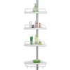 Deuba Teleskopický regál do sprchy DELMO, 92-306 cm, biela