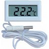 HT-02B teplomer digitálny s externým čidlom, rozsah merania teploty: -50 až +110C biely