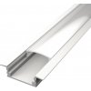 LEDprodukt LED lišta zapustená - SIMPLE biela Dĺžka: 1m, Typ krytky: Čierna krytka zaklapávacia (difúzor)