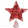 ACA Lighting LED vianočné hviezda teplá biela 3xAA IP20 červená farba