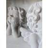 Clayre & Eef Šedý antik cementový kvetináč Anjel - 20*16*20 cm - Clayre & Eef