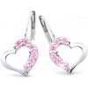 Cutie Jewellery Zlaté detské náušnice srdiečka C2757B-KL Pink