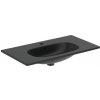 Ideal Standard Tesi - Umývadlo nábytkové 83x45 cm, s prepadom, otvor na batériu, čierna T3509V3