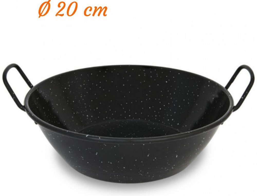 Garcima Smaltovaná hľboká panvica Paella WOK 20 cm