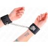 Kink - fixed wrist restraints with chain 30 cm and padlock closure black adjustable 16-23 cm x 5.5 c