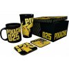 CurePink Dárkový set Pokémon Pikachu sklenice hrnek 2 tácky 10 cm GFB0108 500 ml 10 x 300 ml