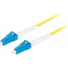 LANBERG optický patch cord SM LC/UPC-LC/UPC simplex 10m LSZH G657A1 průměr 3mm, barva žlutá
