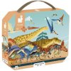 Janod Panoramatické puzzle v kufríku Dinosaury Dino 100 ks