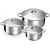 Perfect Cauldron nerezové kastróly so sklenenými pokrievkami 6,5 L, 5 L, 3 L INOX 11864