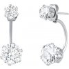 Silvego Oceľové náušnice Kirsten s čírymi Brilliance Zirconia KMM96159