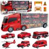 WOOPIE Sada Nákladné auto Transporter 3v1 Červená 11 ks