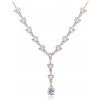 MINET Luxusné rose gold strieborný náhrdelník so zirkónmi Ag 925/1000 16,35g