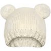 Zimné čiapky Macko Baby Nellys ® - smotanová Baby Nellys