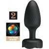 Pretty love - varian anal plug with led light black 10.8 cm