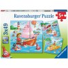 RAVENSBURGER Zvieratká a vodné plavidlá 3x49 dielov