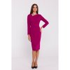 Stylove Dámske midi šaty Uldrux S376 slivková XXL