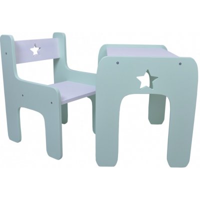 Nellys sada nábytku Star stôl + stoličky sivá